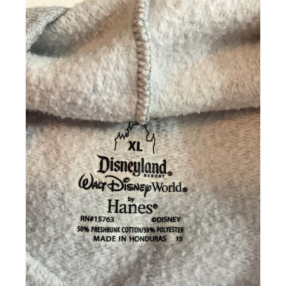 Disneyland Resort Full Zip Hoodie XL Gray Sweatshirt Unisex Adult Tigger Exc - Picture 5 of 8